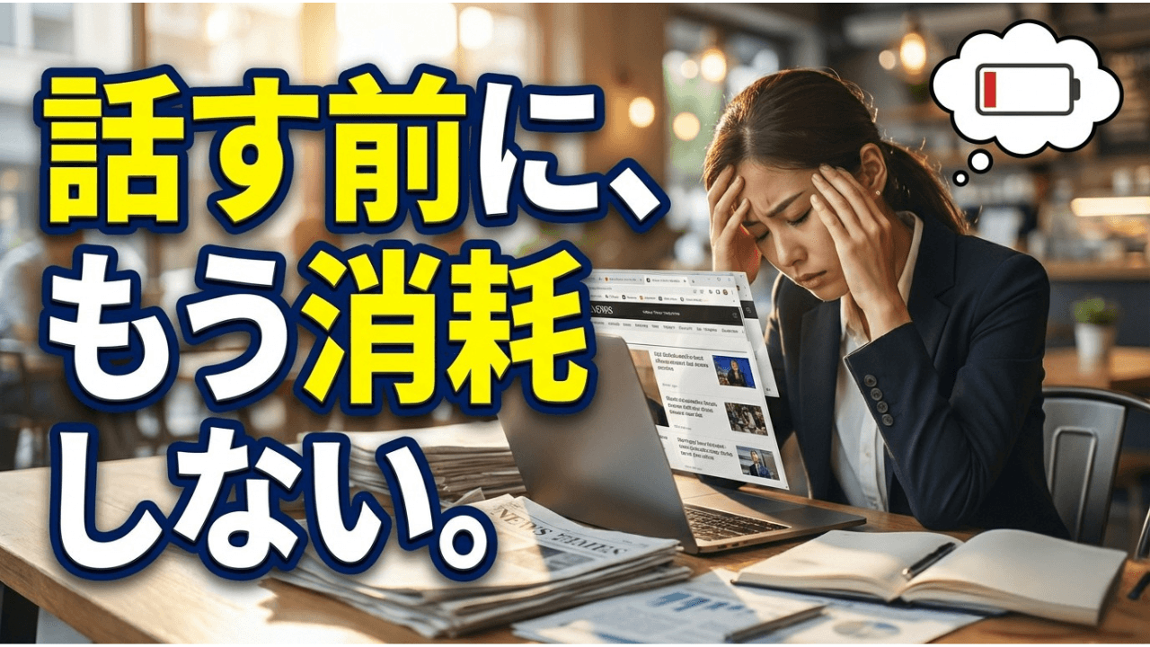 話す前に、もう消耗している