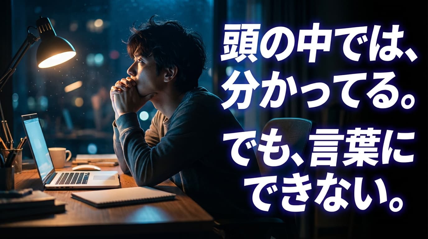 頭では分かっている。でも言葉にできない