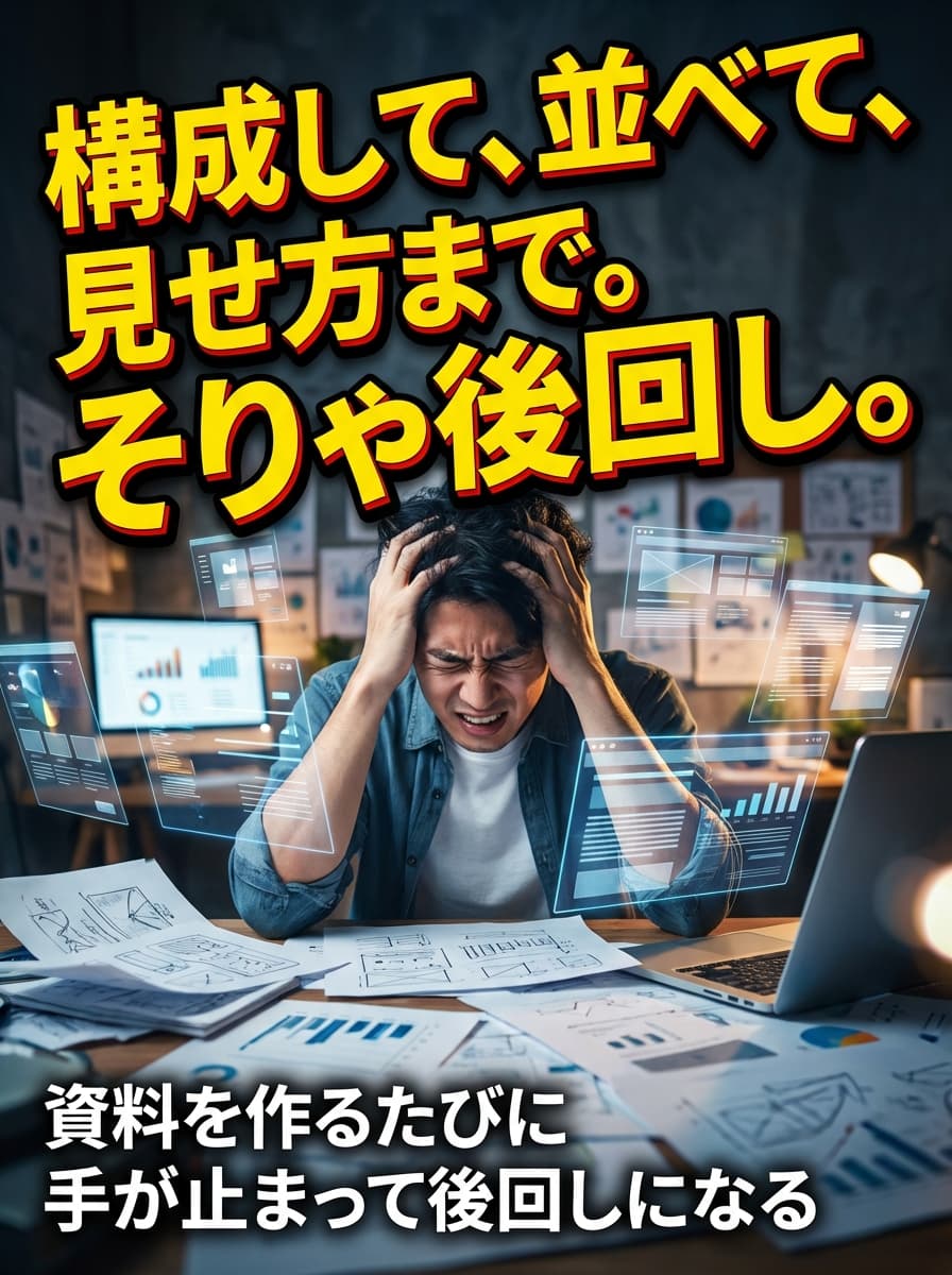 構成して、並べて、そりゃ後回し